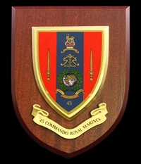 45 Commando Royal Marines (RM) Wall Shield Plaque