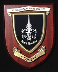 K Company 42 Commando Royal Marines (RM) Wall Shield Plaque