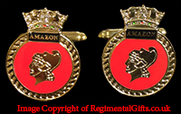 Royal Navy HMS AMAZON Cufflinks